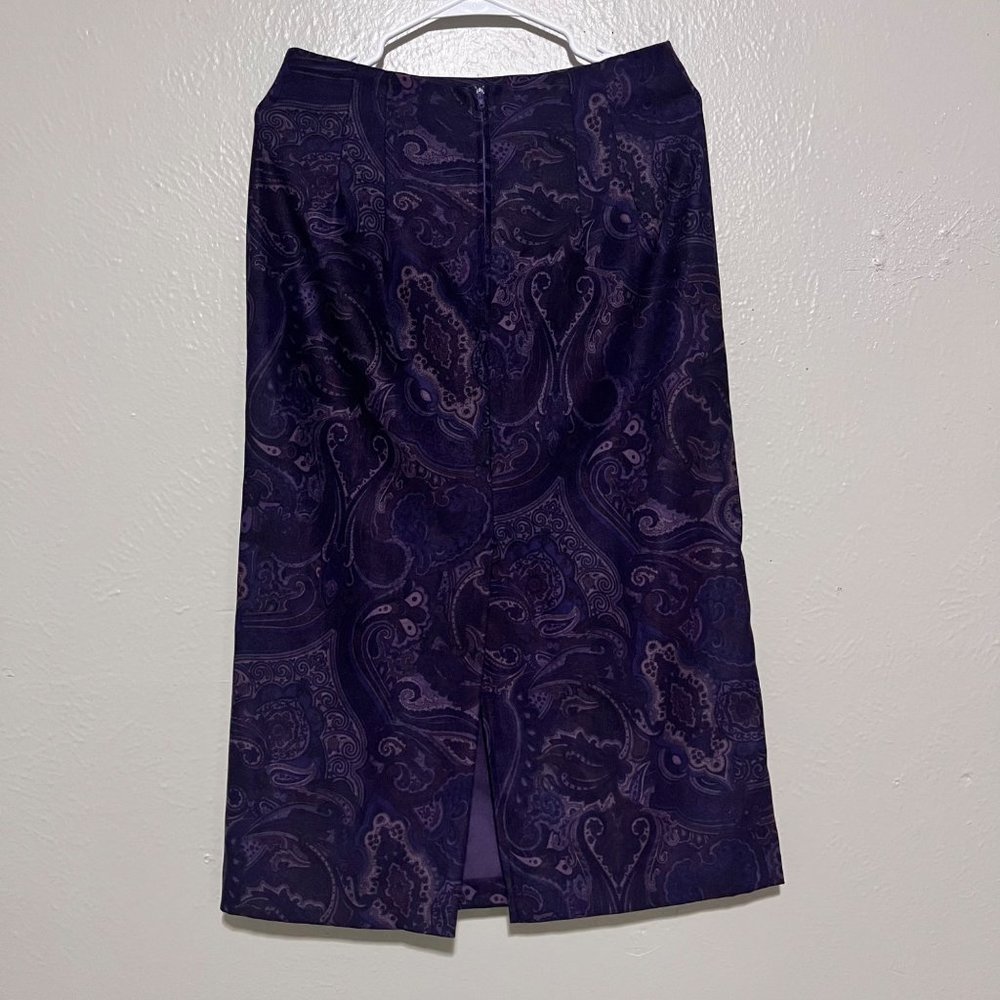 Briggs Petite‎ Womens Paisley Skirt Size 10P - Picture 2 of 3